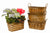 Double 6" Dark Stained Bamboo Planter Basket-Wald Imports