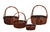 Set of 4 Dark Willow Baskets-Wald Imports