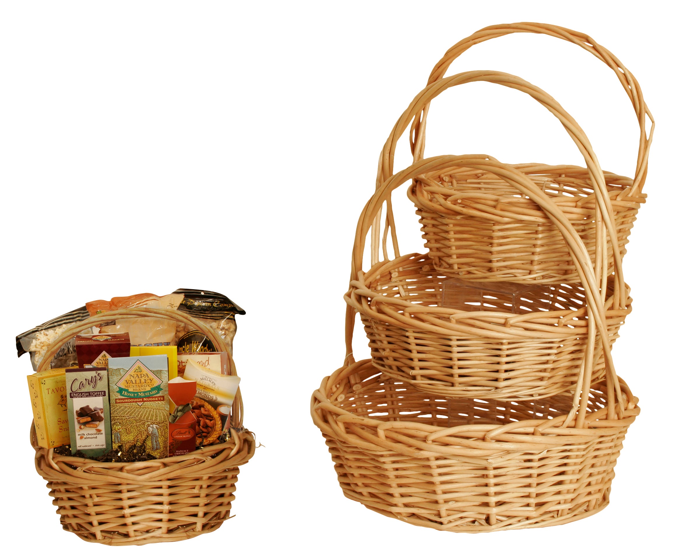 Set of 4 Natural Willow Baskets  Wholesale Basket & Plant Containers -  Wald Imports