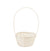 8" White Bamboo Basket With Handle-Wald Imports