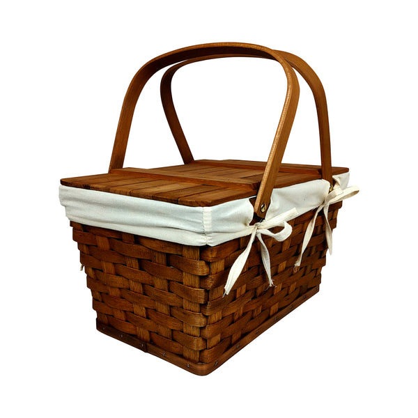 Woodchip Picnic Basket w/Liner | Wholesale Picnic Baskets & Gift ...